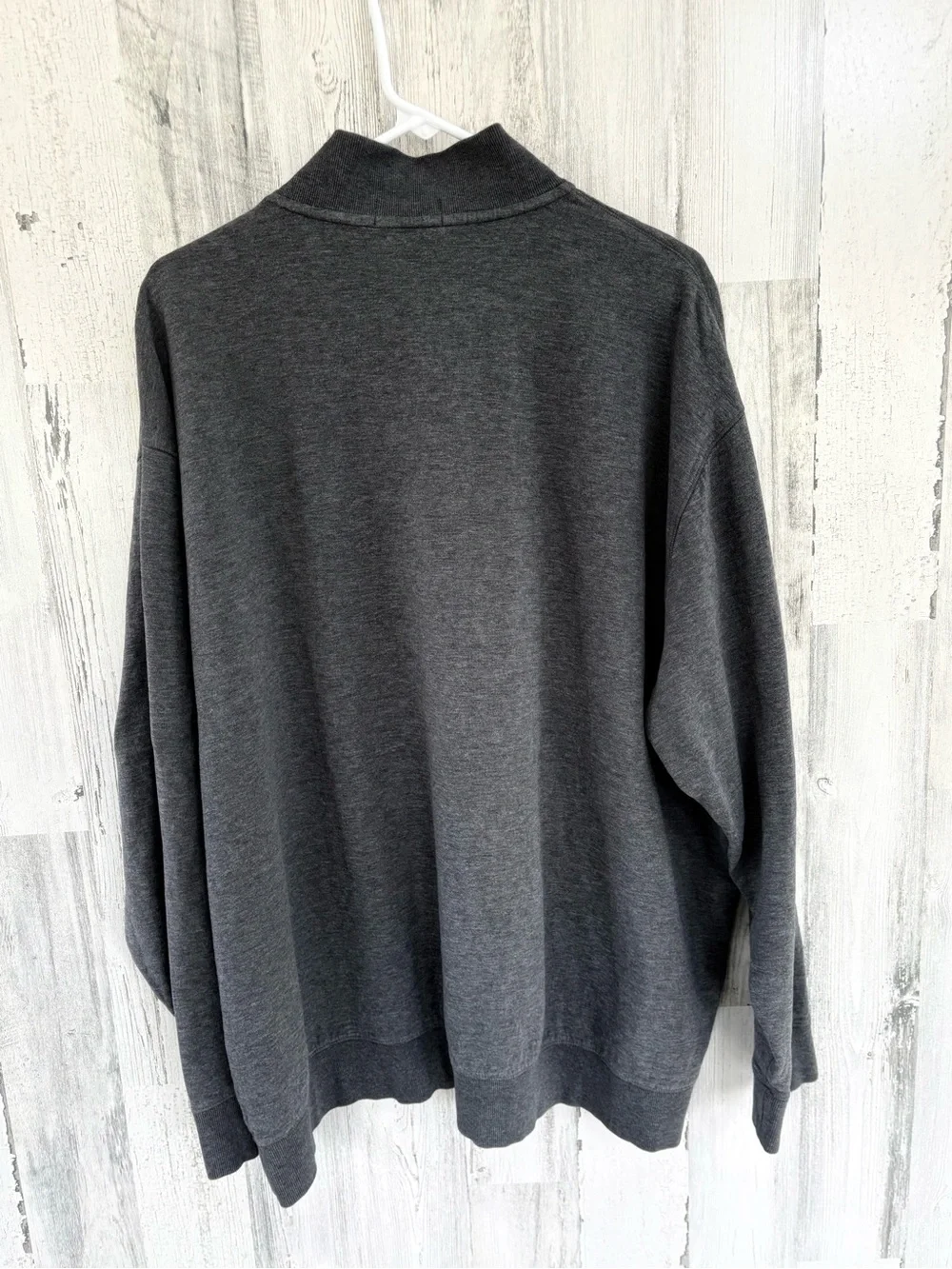 Polo Ralph Lauren Men’s Size 3XL 1/4 Zip Pullover Sweater In Gray Black Logo